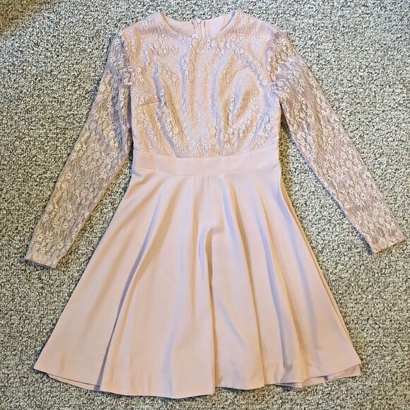 NWT JJs House Womens Dress Size S Pink Feminine Romantic Ballerina Lace - Picture 1 of 9